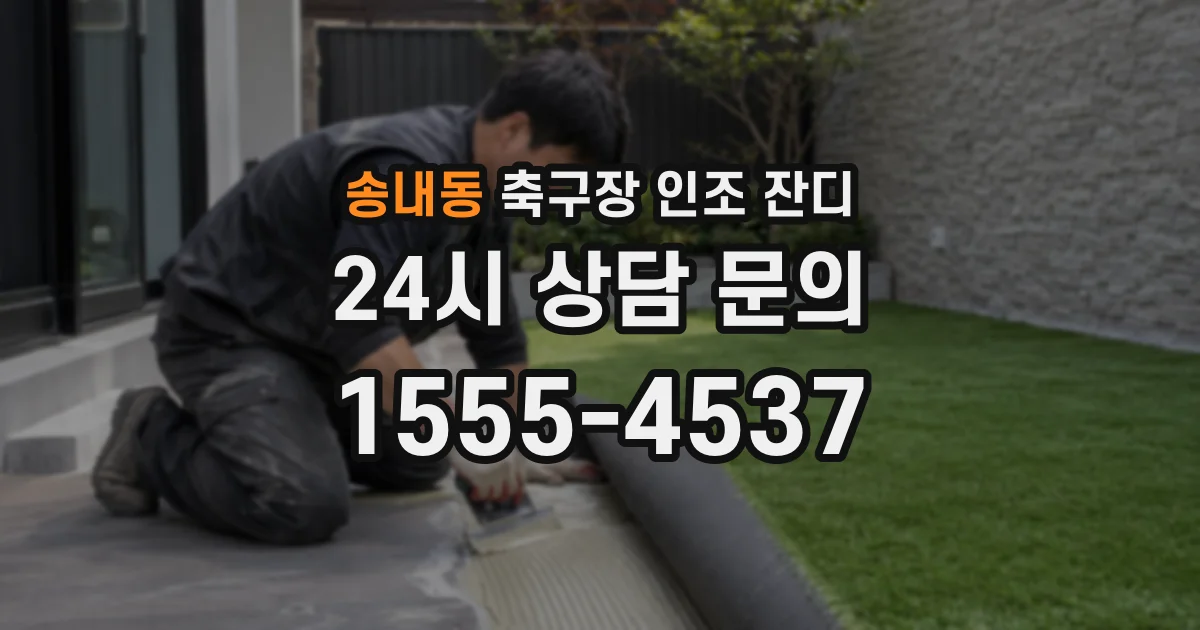 송내동 축구장 인조 잔디