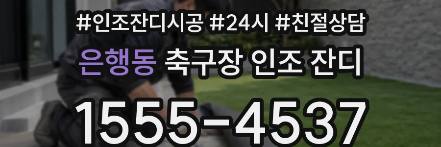 은행동 축구장 인조 잔디