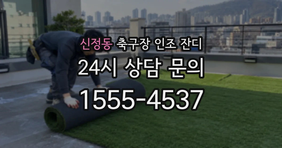 신정동 축구장 인조 잔디
