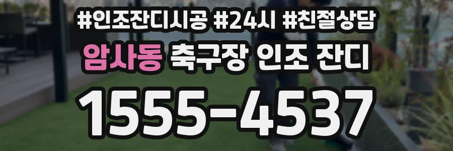 암사동 축구장 인조 잔디