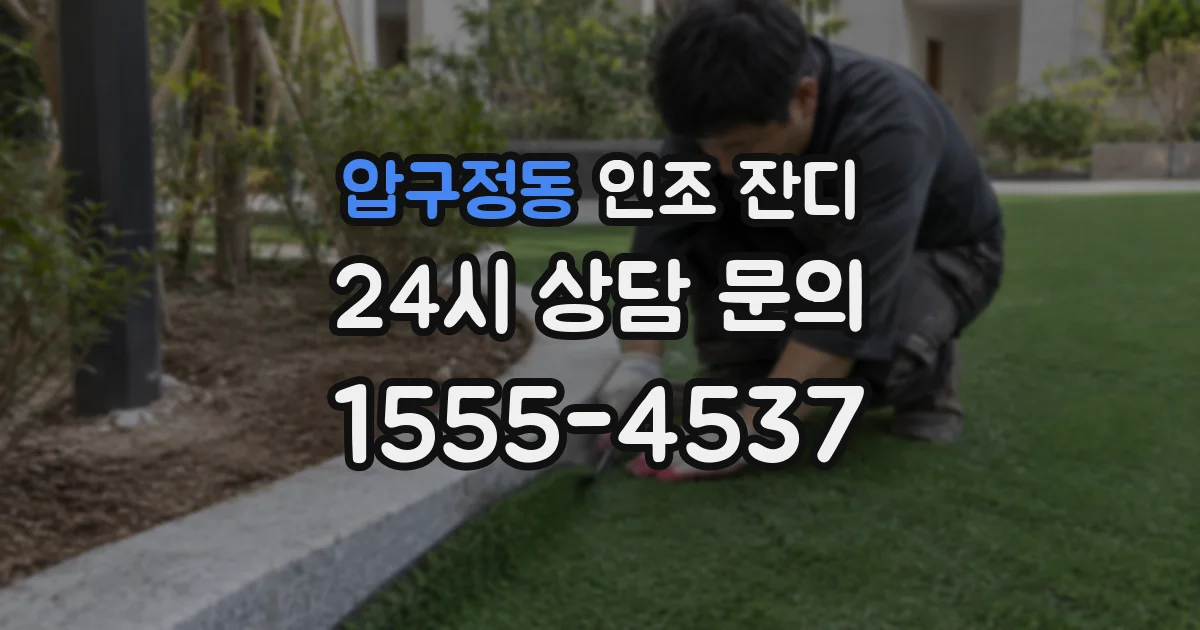 압구정동 인조 잔디