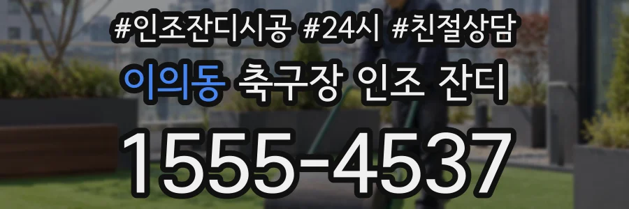 이의동 축구장 인조 잔디