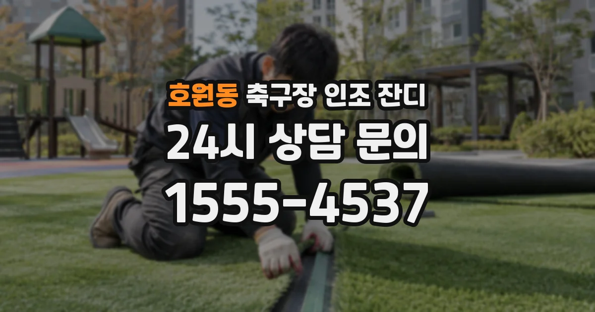 호원동 축구장 인조 잔디