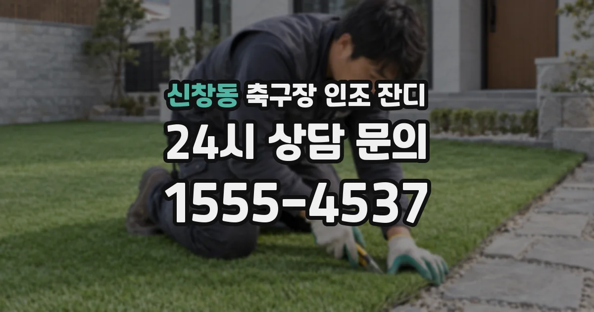 신창동 축구장 인조 잔디