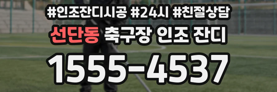 선단동 축구장 인조 잔디