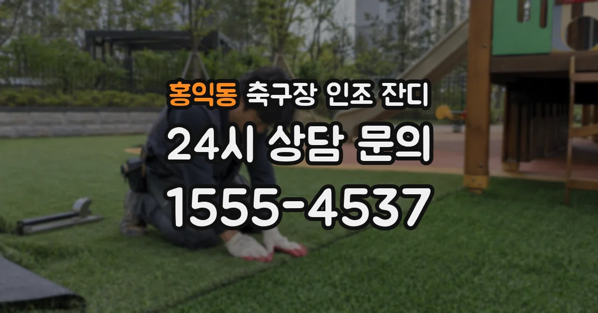 홍익동 축구장 인조 잔디