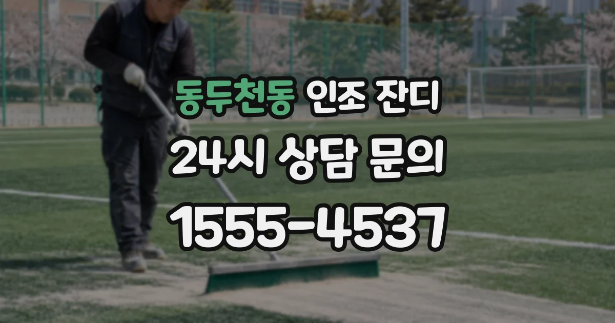 동두천동 인조 잔디