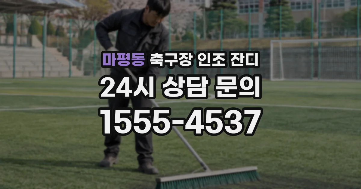 마평동 축구장 인조 잔디