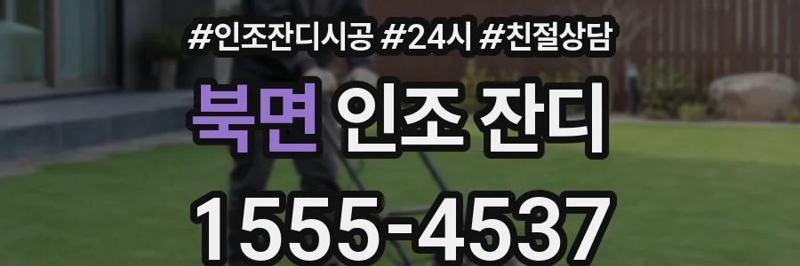 북면 인조 잔디