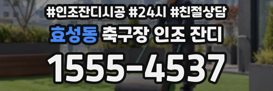 효성동 축구장 인조 잔디