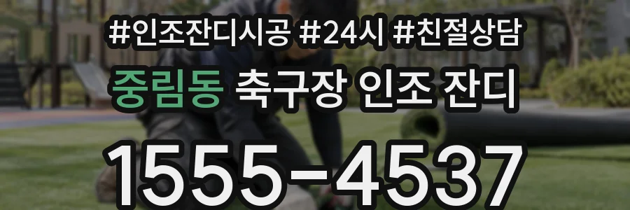 중림동 축구장 인조 잔디