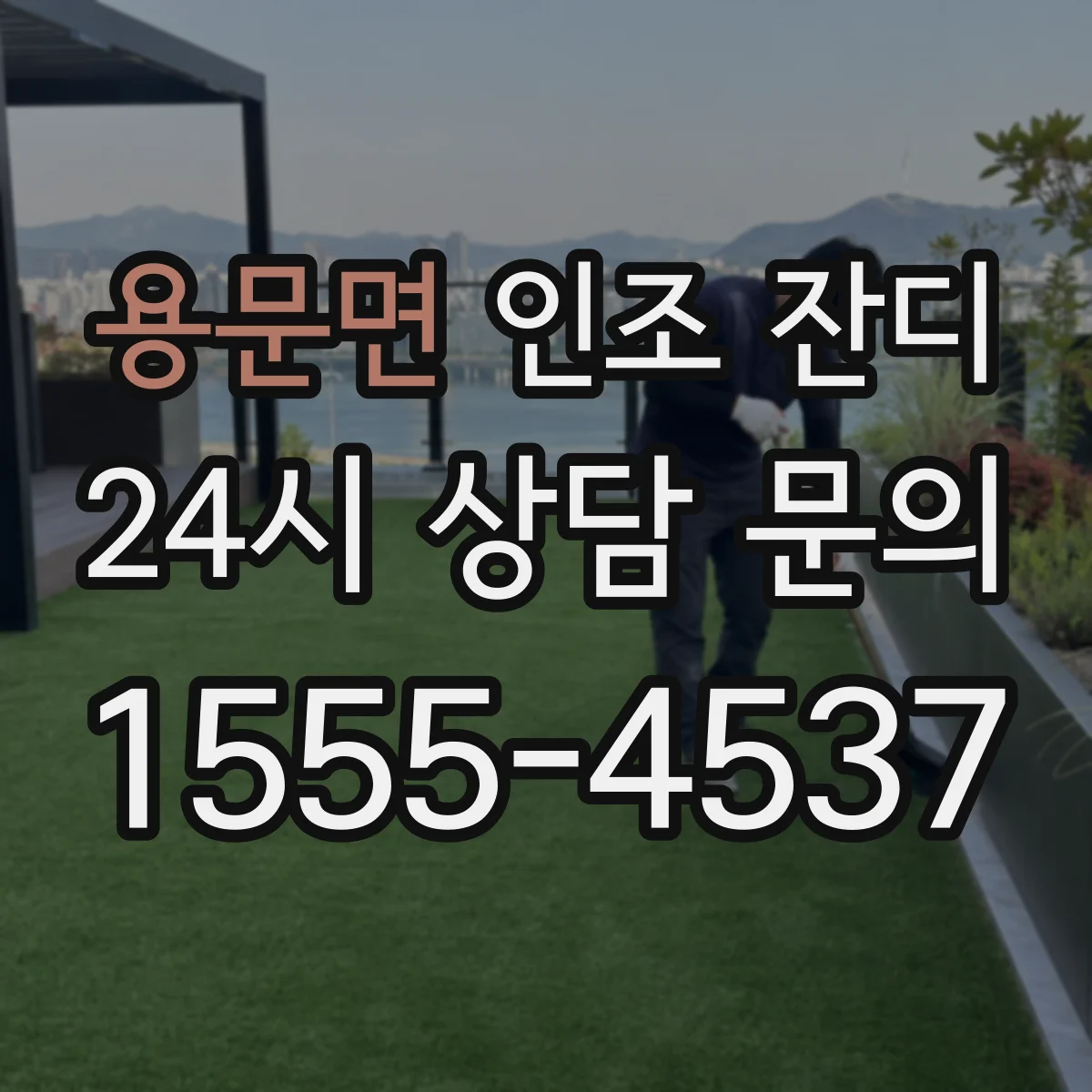 용문면 인조 잔디