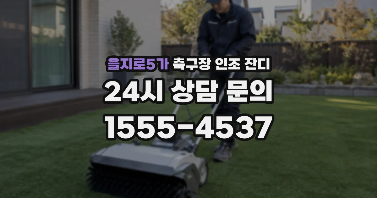 을지로5가 축구장 인조 잔디