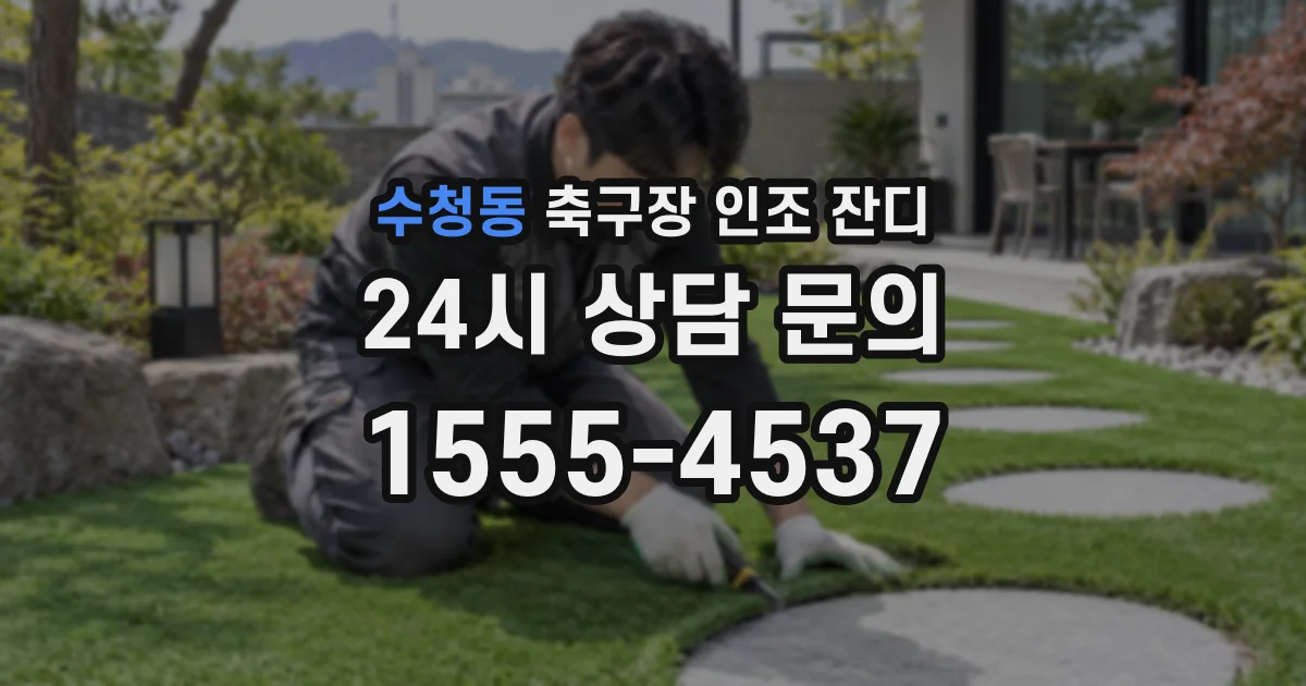 수청동 축구장 인조 잔디
