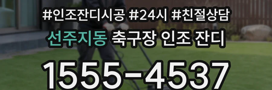 선주지동 축구장 인조 잔디