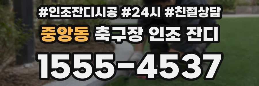 중앙동 축구장 인조 잔디