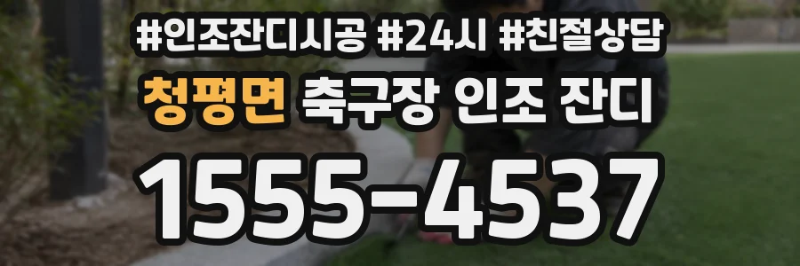 청평면 축구장 인조 잔디