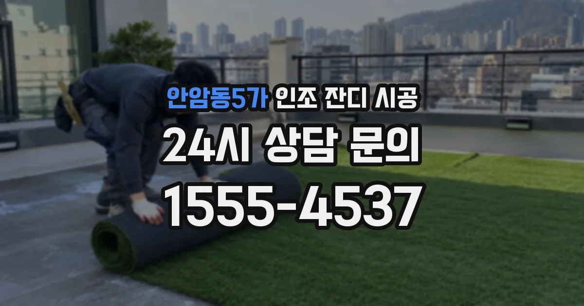 안암동5가 인조 잔디 시공