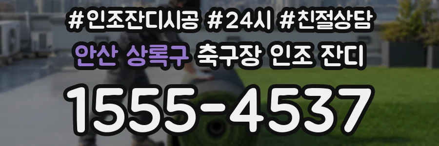 안산 상록구 축구장 인조 잔디