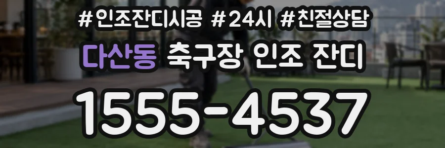 다산동 축구장 인조 잔디