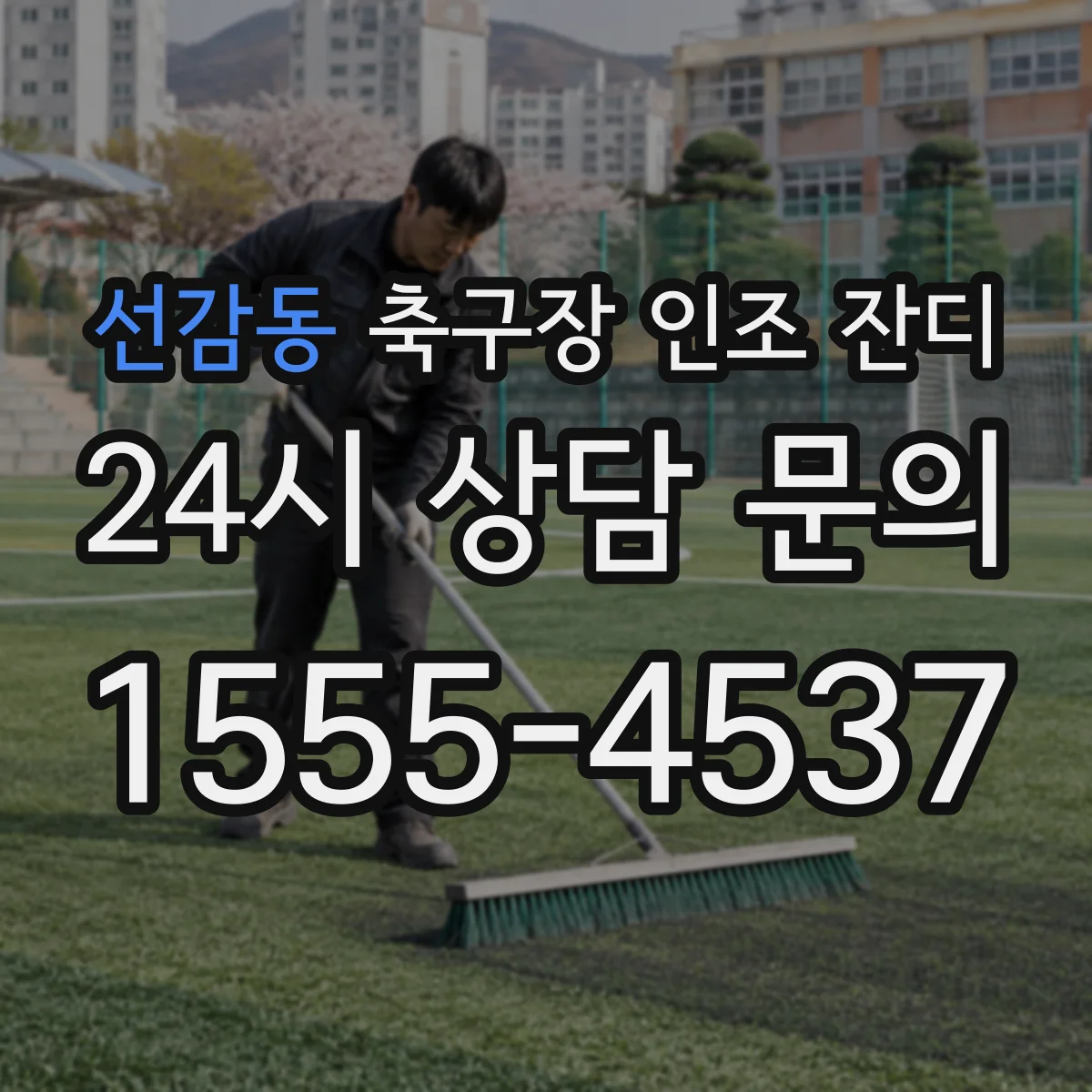 선감동 축구장 인조 잔디