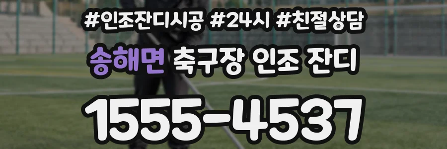 송해면 축구장 인조 잔디