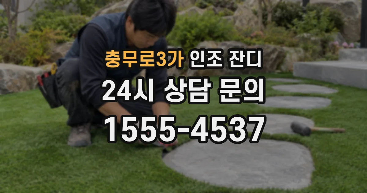 충무로3가 인조 잔디