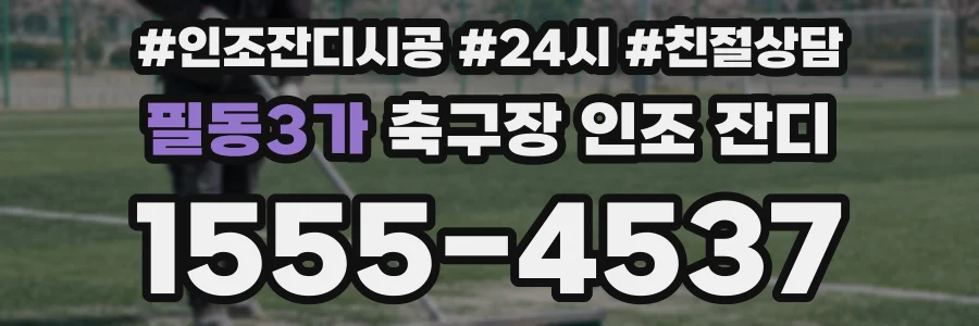 필동3가 축구장 인조 잔디