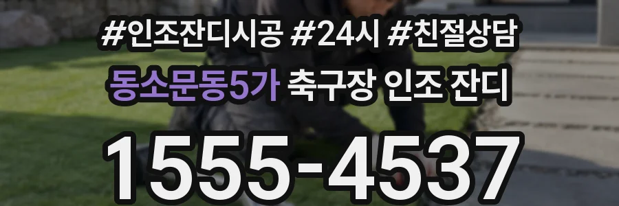 동소문동5가 축구장 인조 잔디
