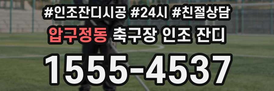 압구정동 축구장 인조 잔디