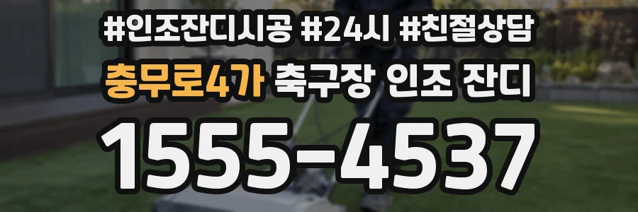 충무로4가 축구장 인조 잔디