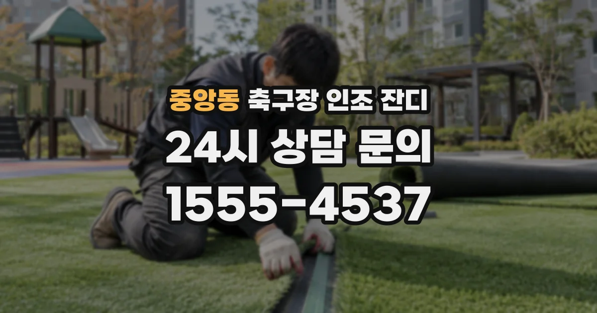 중앙동 축구장 인조 잔디