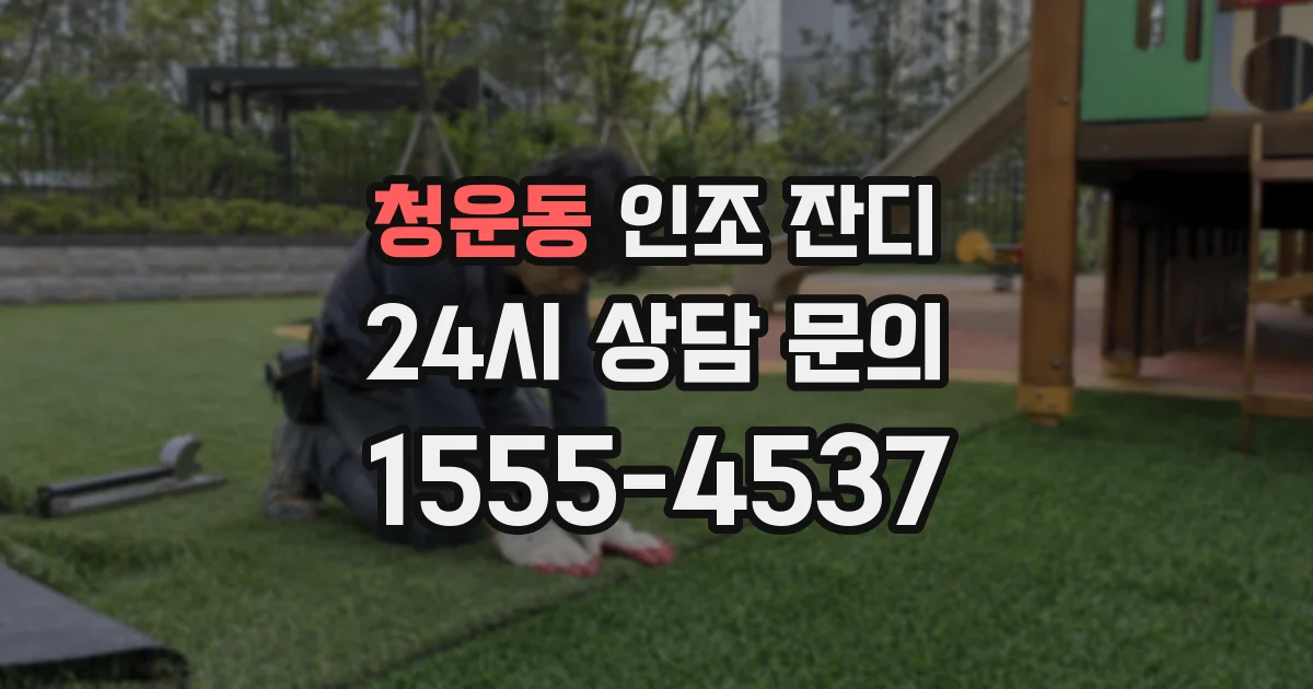 청운동 인조 잔디