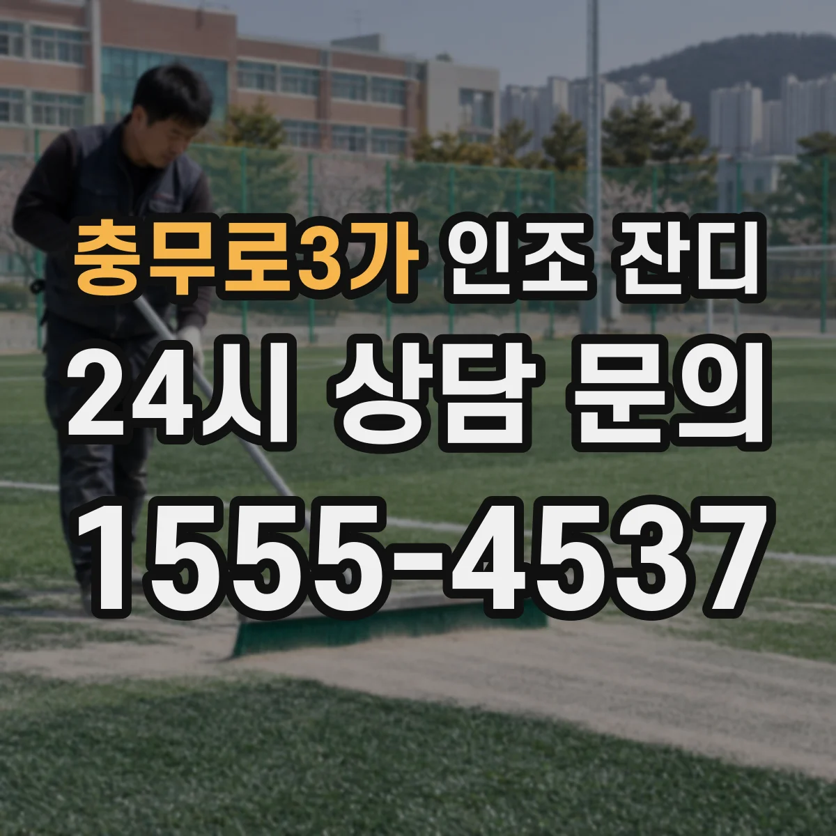 충무로3가 인조 잔디
