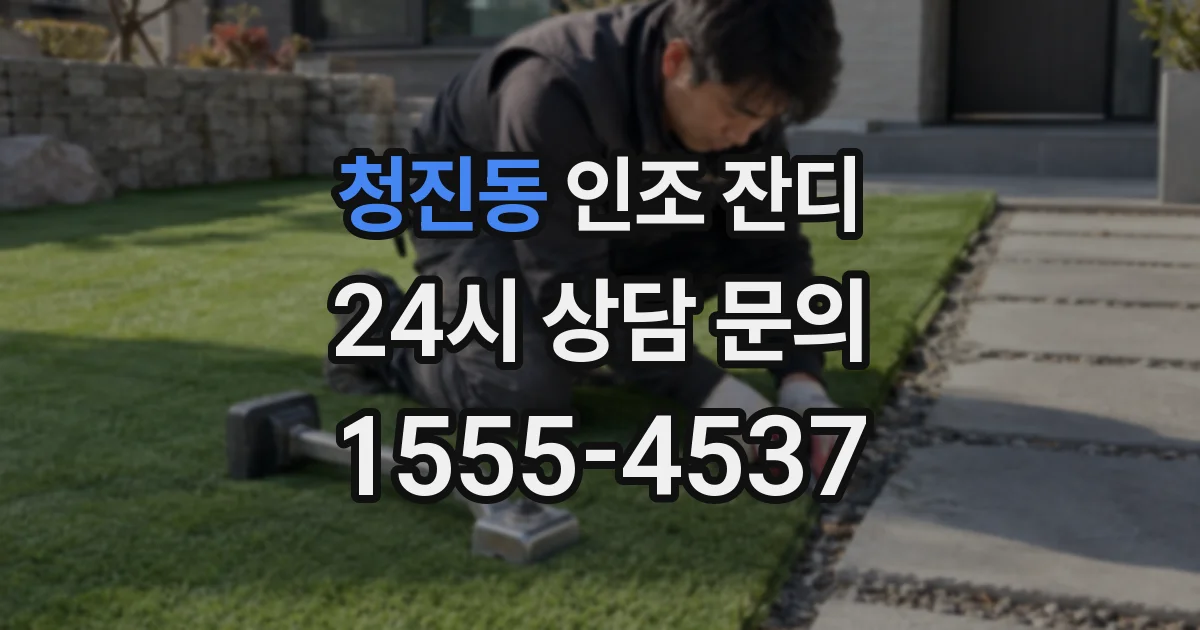 청진동 인조 잔디
