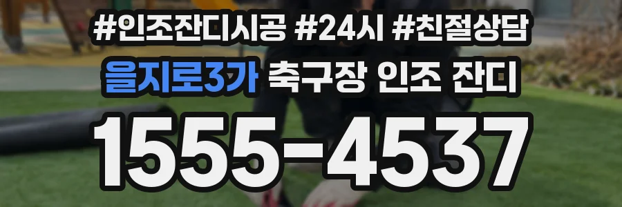 을지로3가 축구장 인조 잔디