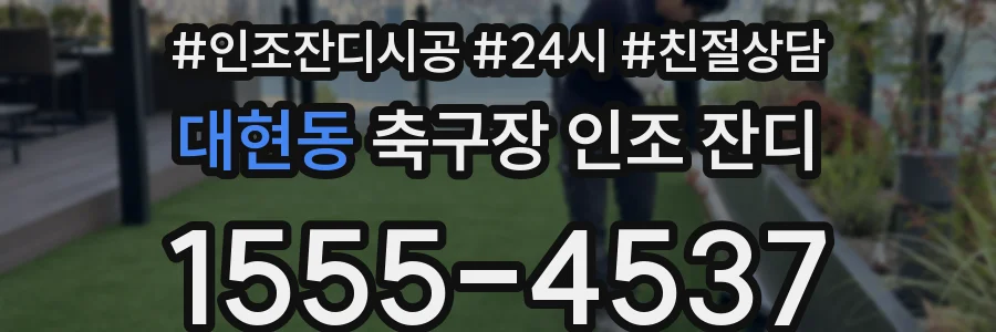 대현동 축구장 인조 잔디