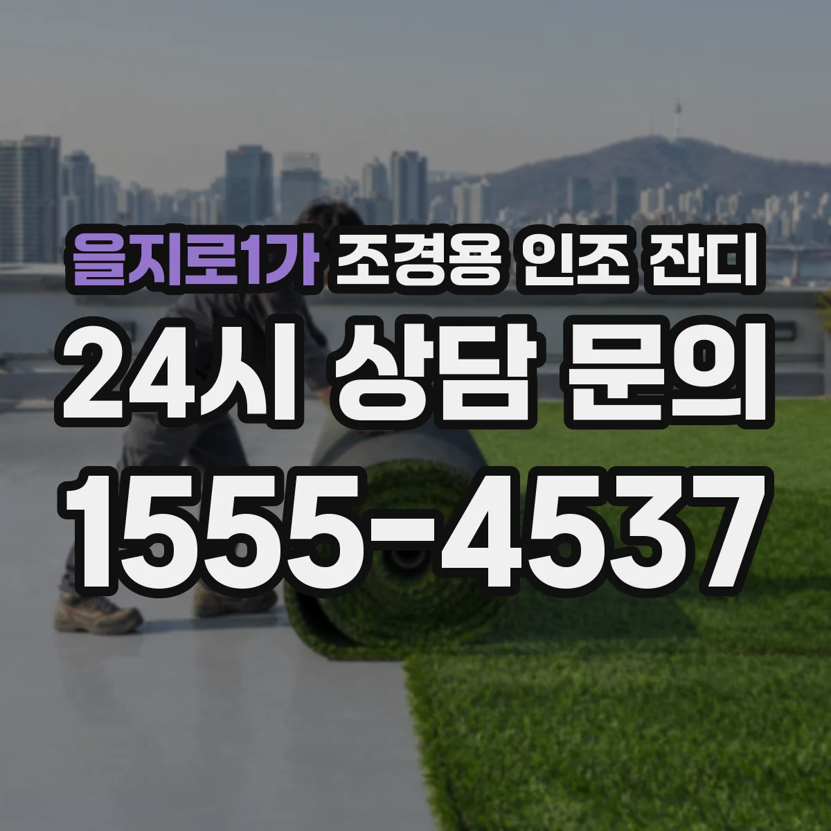 을지로1가 조경용 인조 잔디