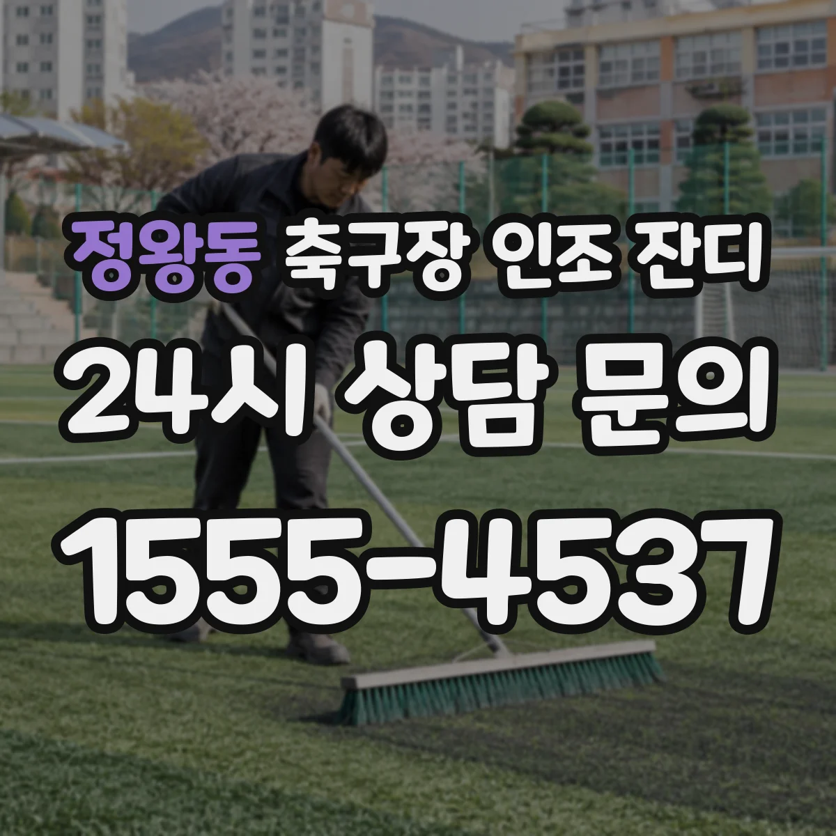 정왕동 축구장 인조 잔디