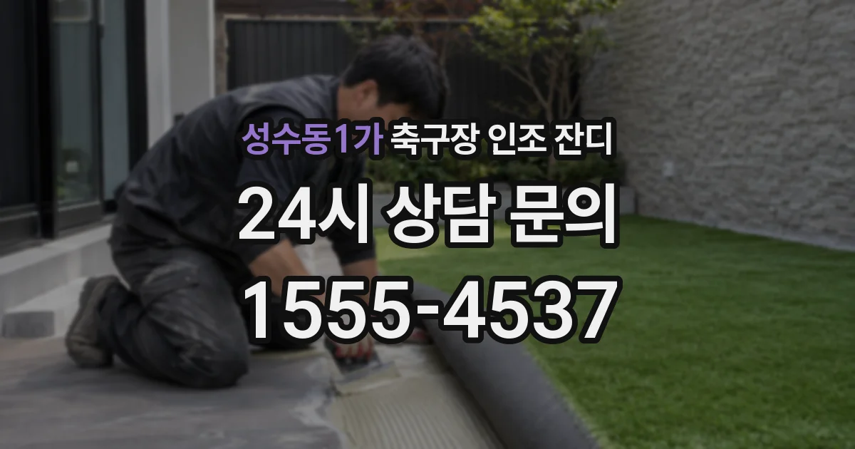 성수동1가 축구장 인조 잔디