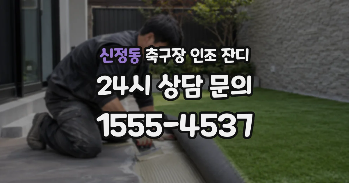 신정동 축구장 인조 잔디