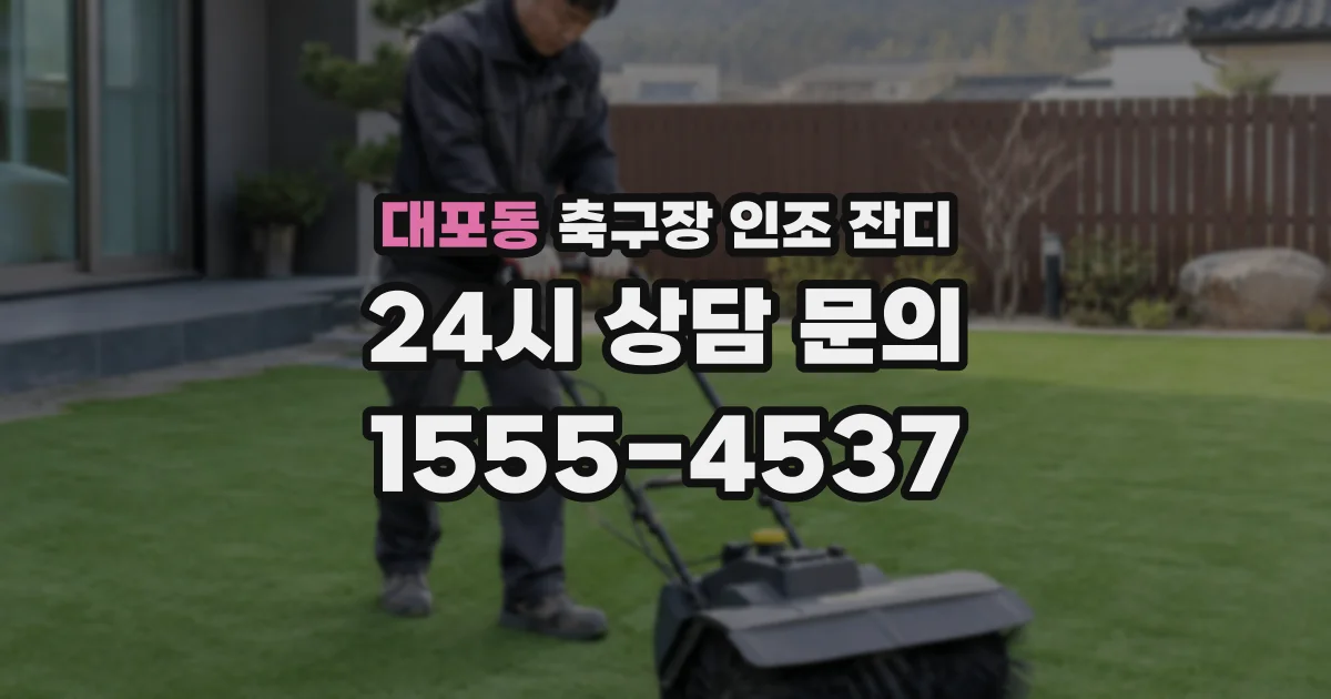 대포동 축구장 인조 잔디