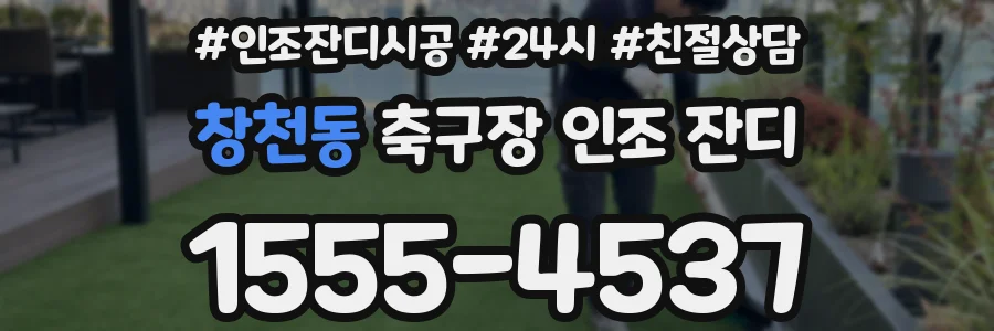 창천동 축구장 인조 잔디