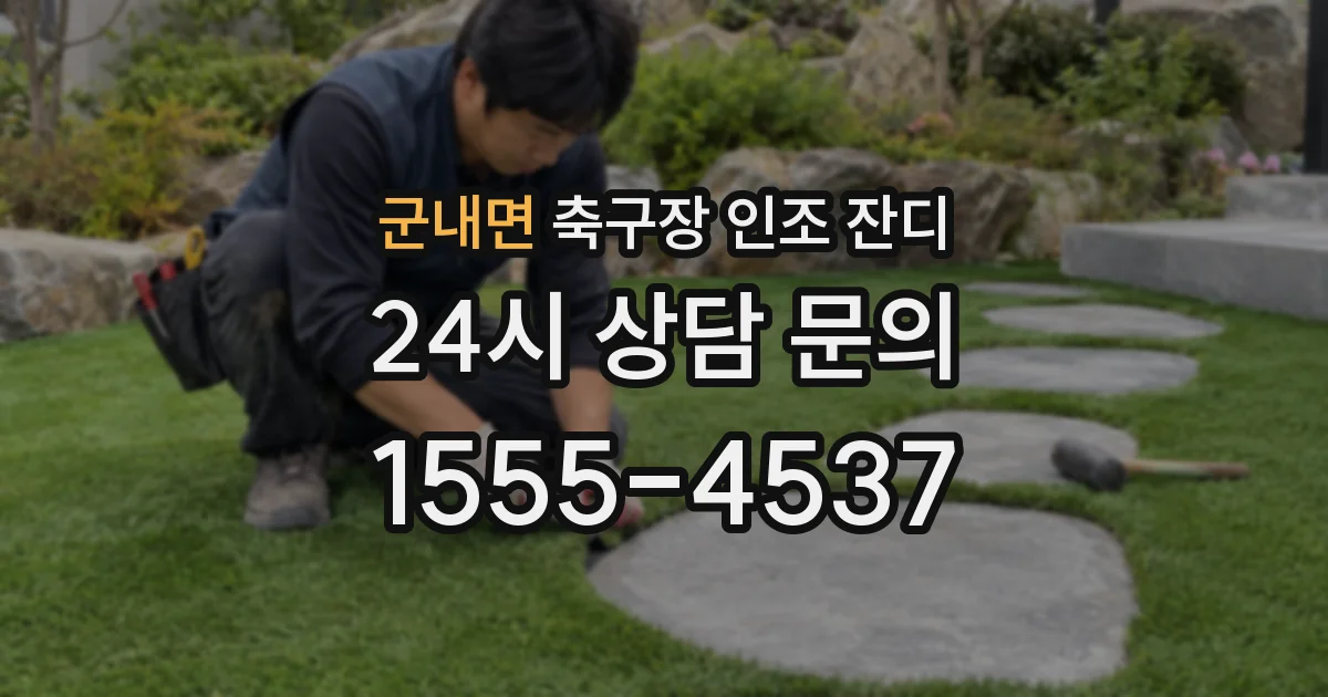 군내면 축구장 인조 잔디