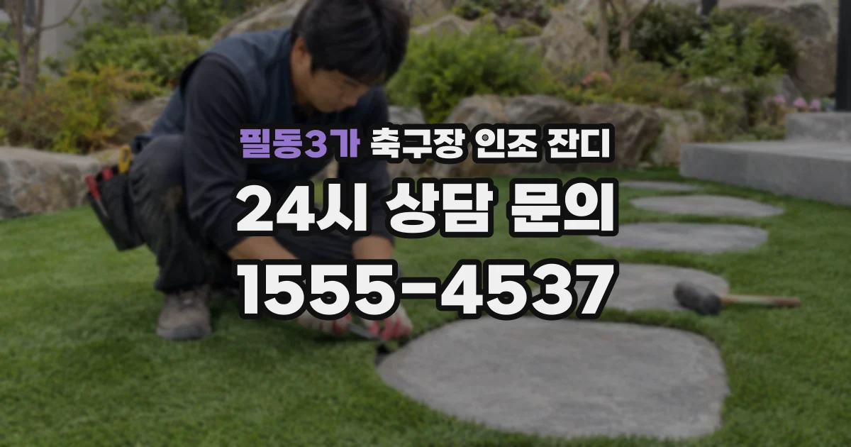 필동3가 축구장 인조 잔디