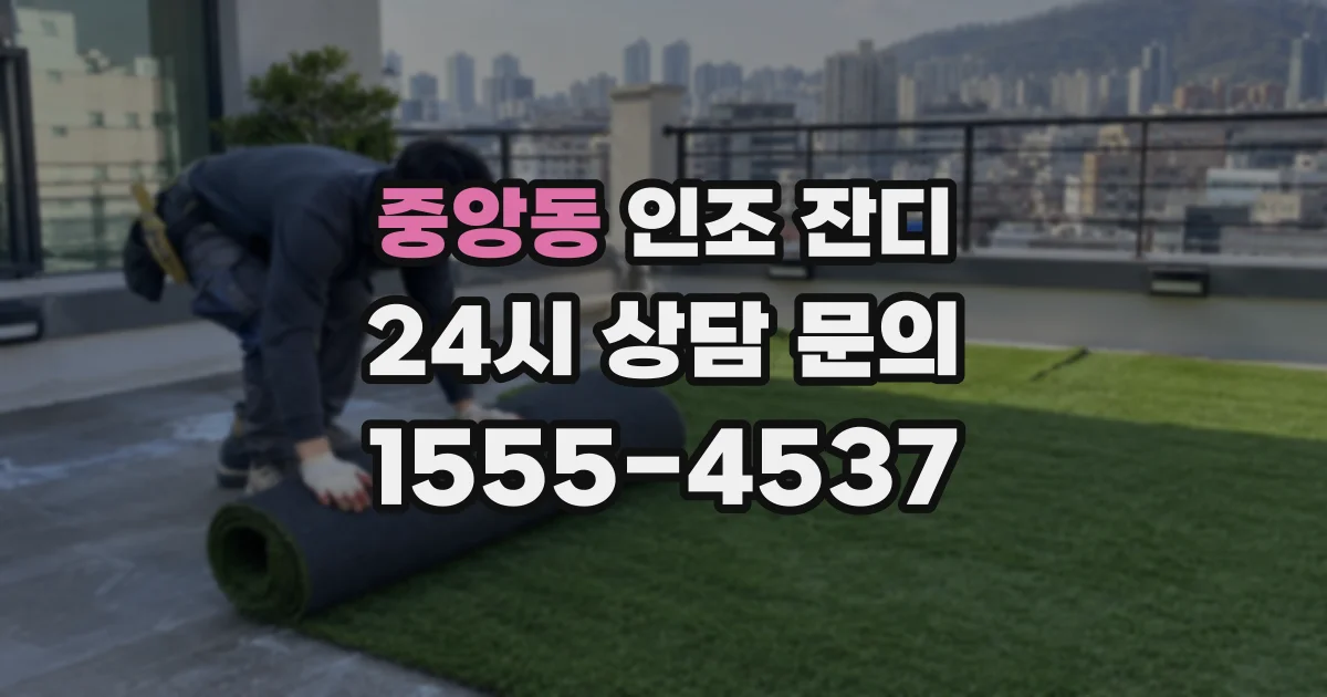 중앙동 인조 잔디