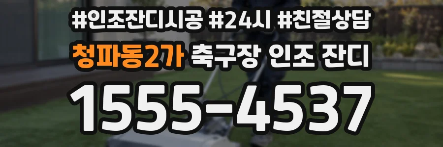 청파동2가 축구장 인조 잔디