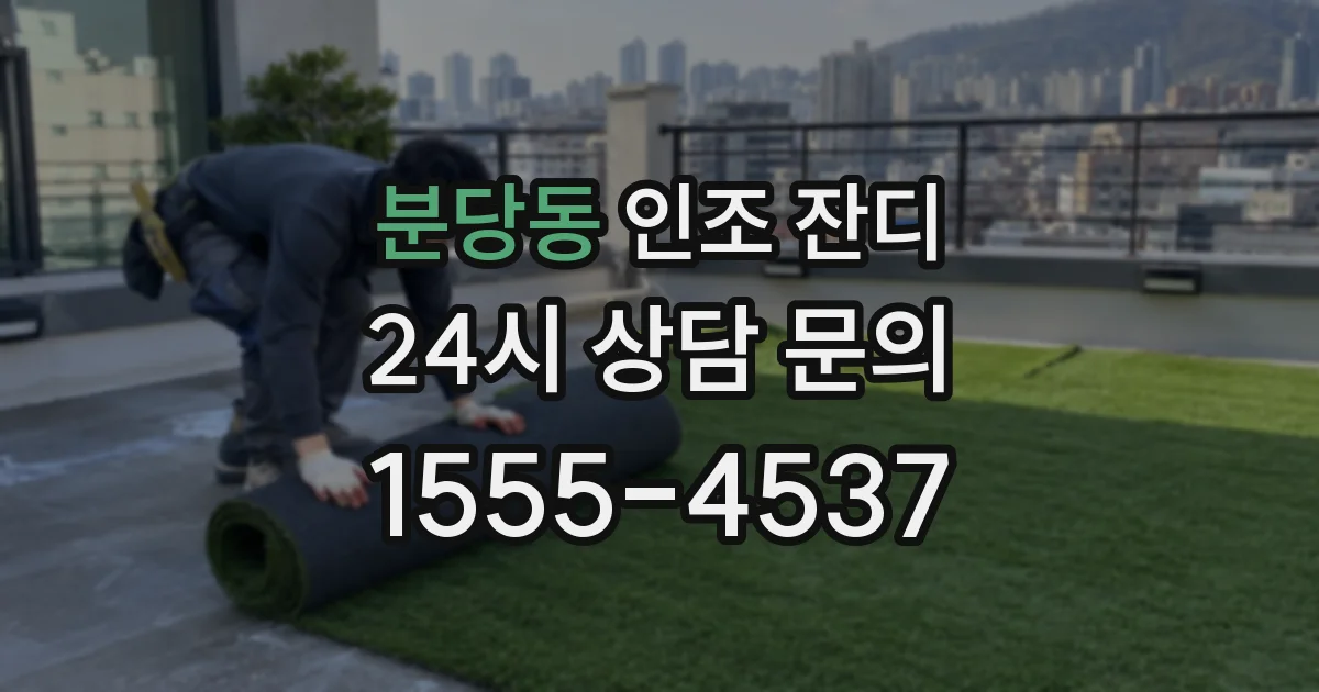 분당동 인조 잔디