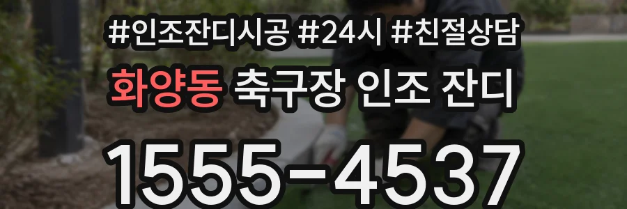 화양동 축구장 인조 잔디