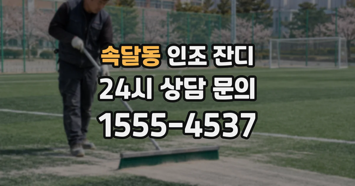 속달동 인조 잔디